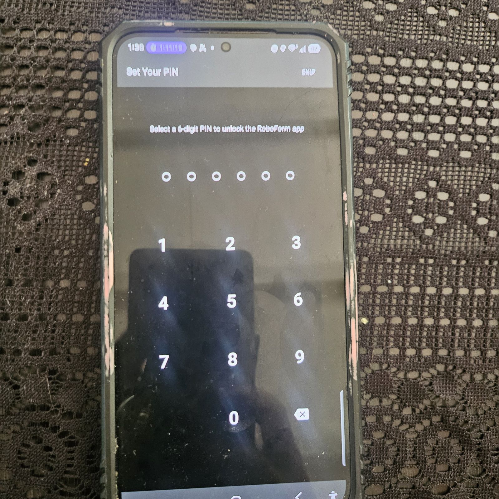 Setting a 6-digit PIN to unlock RoboForm