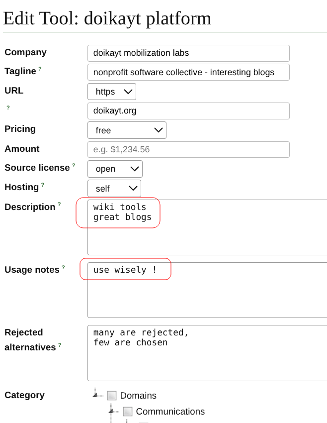 The form's fields refilled automatically from the saved entry